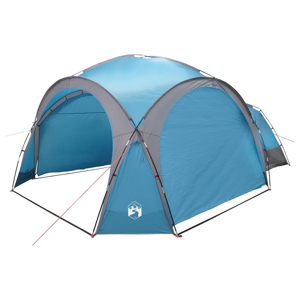 Produktbild för Sidtält med tak Blå 410 x 410 x 250 cm Polyester och Stål