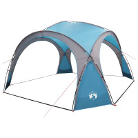 Produktbild för Sidtält med tak Blå 410 x 410 x 250 cm Polyester och Stål