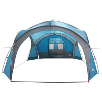 Produktbild för Sidtält med tak Blå 410 x 410 x 250 cm Polyester och Stål