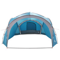Produktbild för Sidtält med tak Blå 410 x 410 x 250 cm Polyester och Stål