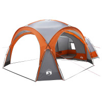 Produktbild för Sidtält Grå och orange 410 x 410 x 250 cm Polyester och Stål