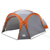 Produktbild för Sidtält Grå och orange 410 x 410 x 250 cm Polyester och Stål