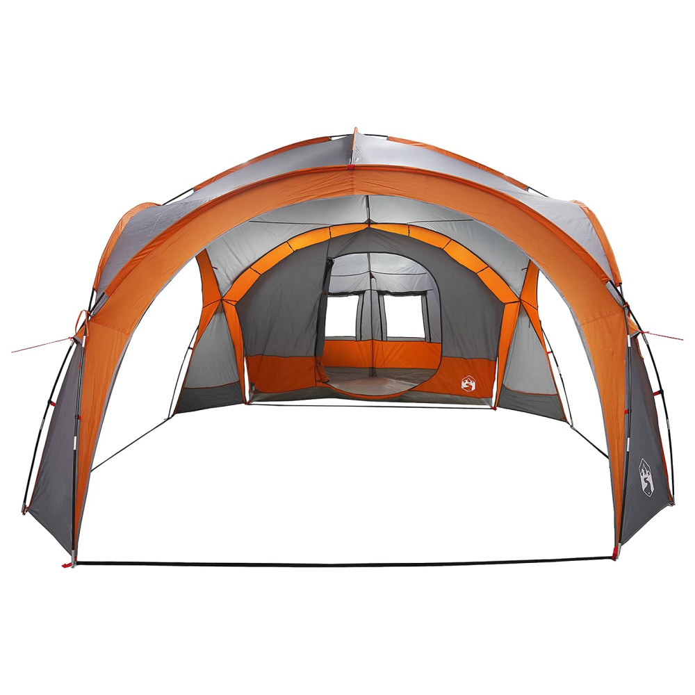 Produktbild för Sidtält Grå och orange 410 x 410 x 250 cm Polyester och Stål