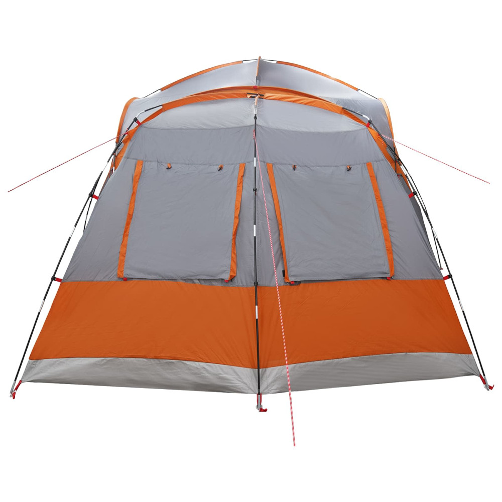 Produktbild för Sidtält Grå och orange 410 x 410 x 250 cm Polyester och Stål