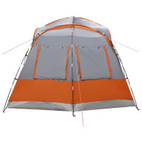 Produktbild för Sidtält Grå och orange 410 x 410 x 250 cm Polyester och Stål