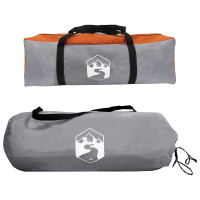 Produktbild för Sidtält Grå och orange 410 x 410 x 250 cm Polyester och Stål
