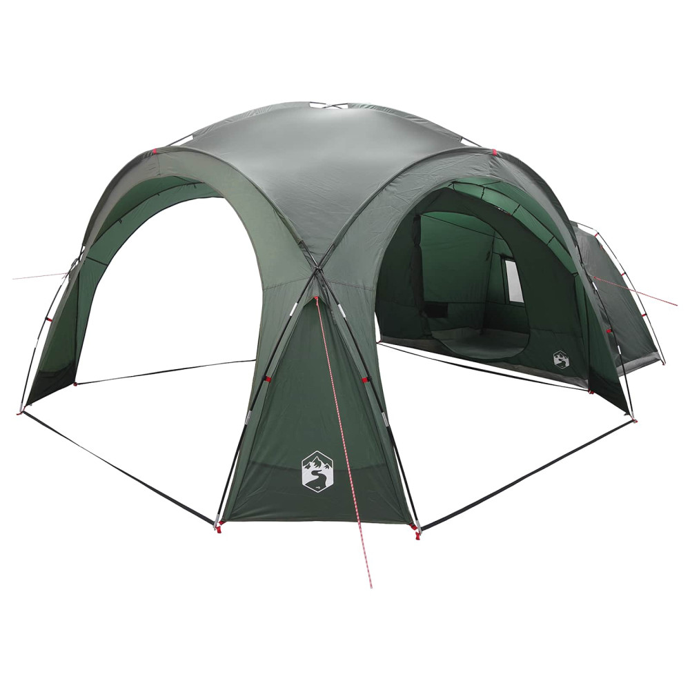 Produktbild för Sidtält med tak Armégrön 410 x 410 x 250 cm Polyester och Stål