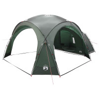 Produktbild för Sidtält med tak Armégrön 410 x 410 x 250 cm Polyester och Stål
