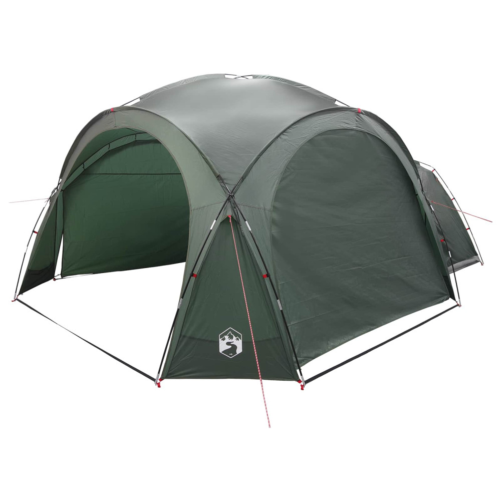 Produktbild för Sidtält med tak Armégrön 410 x 410 x 250 cm Polyester och Stål