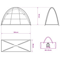 Produktbild för Förvarings tält Olivgrön 120 x 50 x 70 cm Polyester och Stål