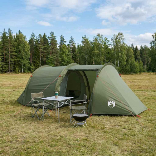 vidaXL Tunneltält Olivgrön 410 x 175 x 105 cm Polyester och Stål