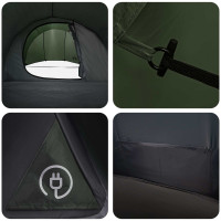 Produktbild för Tunneltält Olivgrön 410 x 175 x 105 cm Polyester och Stål