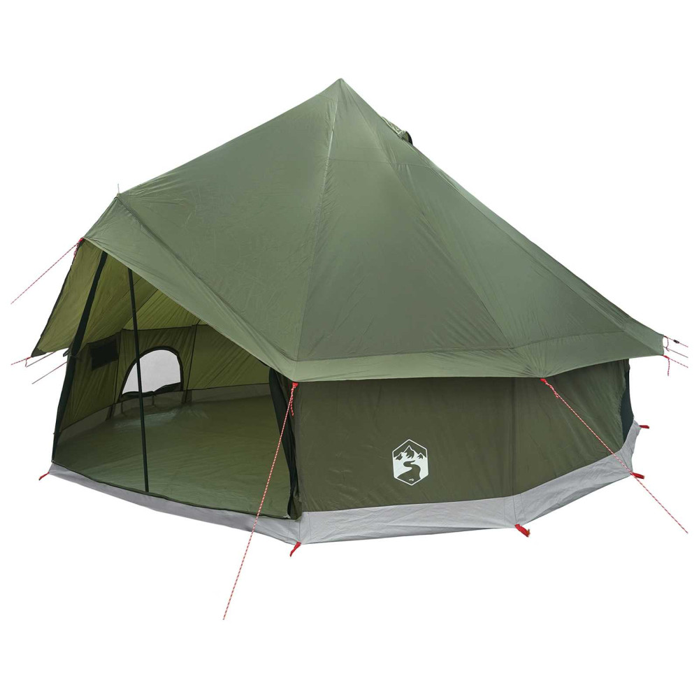Produktbild för Tipi Tält Olivgrön 300 x 300 x 200 cm Polyester och Stål