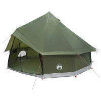 Produktbild för Tipi Tält Olivgrön 300 x 300 x 200 cm Polyester och Stål
