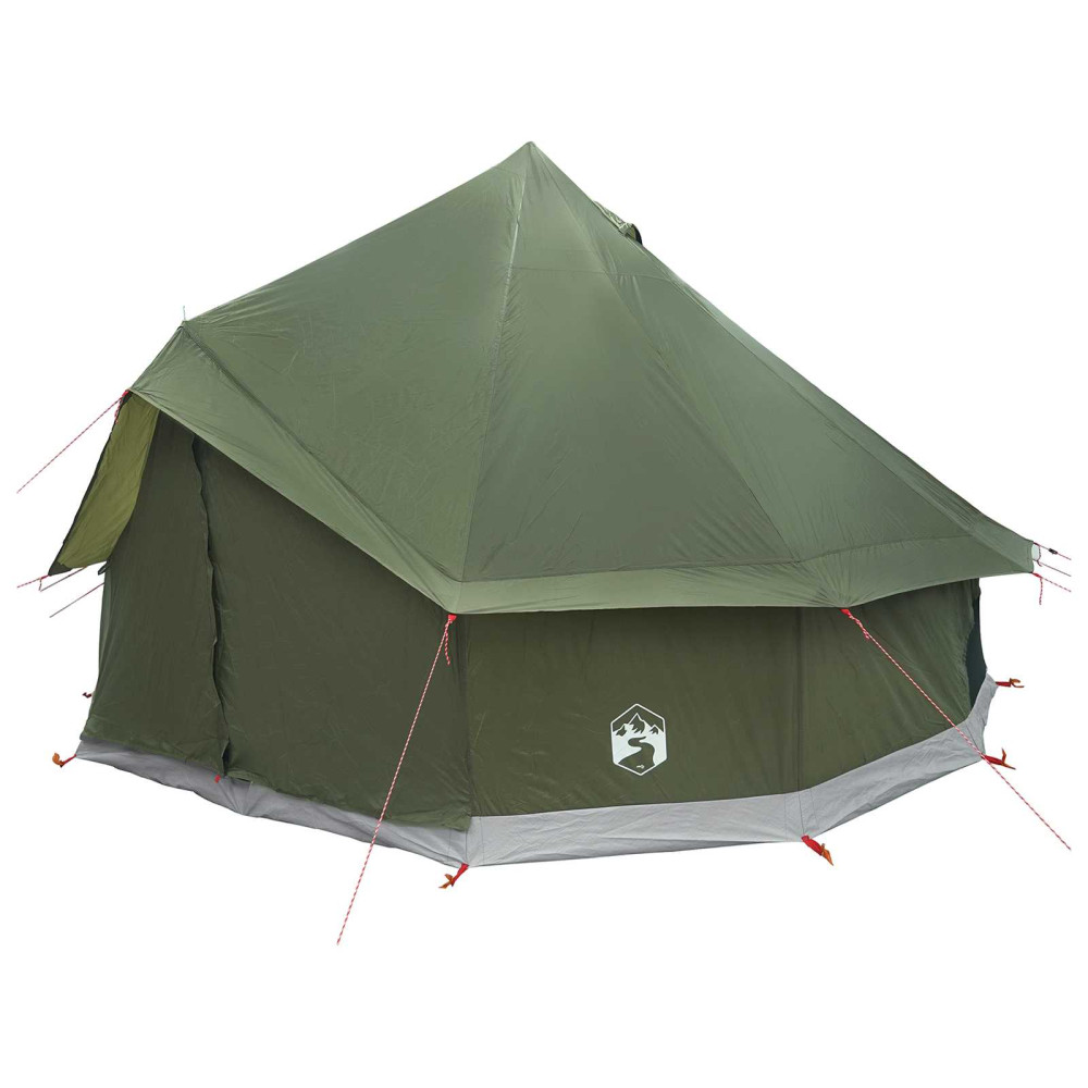 Produktbild för Tipi Tält Olivgrön 300 x 300 x 200 cm Polyester och Stål