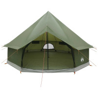 Produktbild för Tipi Tält Olivgrön 300 x 300 x 200 cm Polyester och Stål