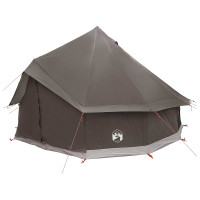 Produktbild för Tipi Tält Brun Grå 300 x 300 x 200 cm Polyester och Stål