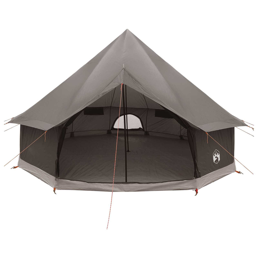 Produktbild för Tipi Tält Brun Grå 300 x 300 x 200 cm Polyester och Stål