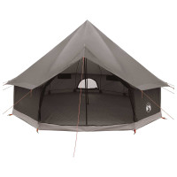Produktbild för Tipi Tält Brun Grå 300 x 300 x 200 cm Polyester och Stål