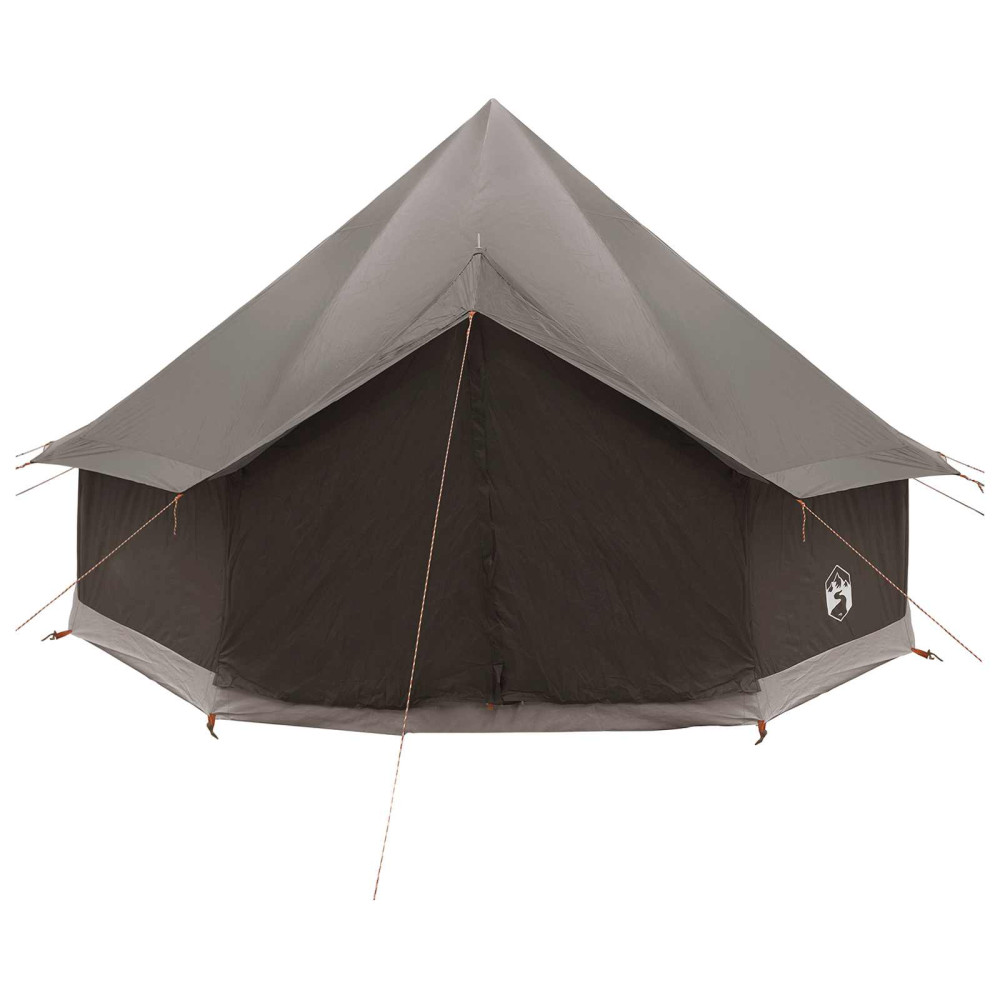 Produktbild för Tipi Tält Brun Grå 300 x 300 x 200 cm Polyester och Stål