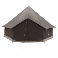 Produktbild för Tipi Tält Brun Grå 300 x 300 x 200 cm Polyester och Stål