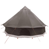 Produktbild för Tipi Tält Brun Grå 300 x 300 x 200 cm Polyester och Stål