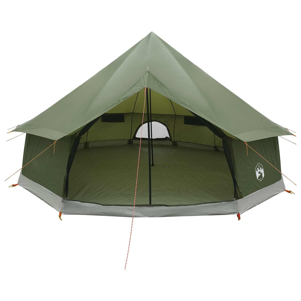 Produktbild för Tipi Tält Olivgrön 400 x 400 x 250 cm Polyester och Stål