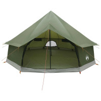 Produktbild för Tipi Tält Olivgrön 400 x 400 x 250 cm Polyester och Stål