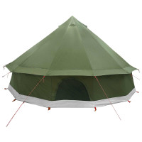 Produktbild för Tipi Tält Olivgrön 400 x 400 x 250 cm Polyester och Stål