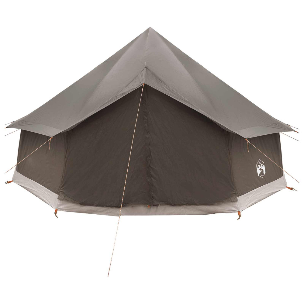 Produktbild för Tipi Tält Brun Grå 400 x 400 x 250 cm Polyester och Stål