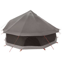 Produktbild för Tipi Tält Brun Grå 400 x 400 x 250 cm Polyester och Stål