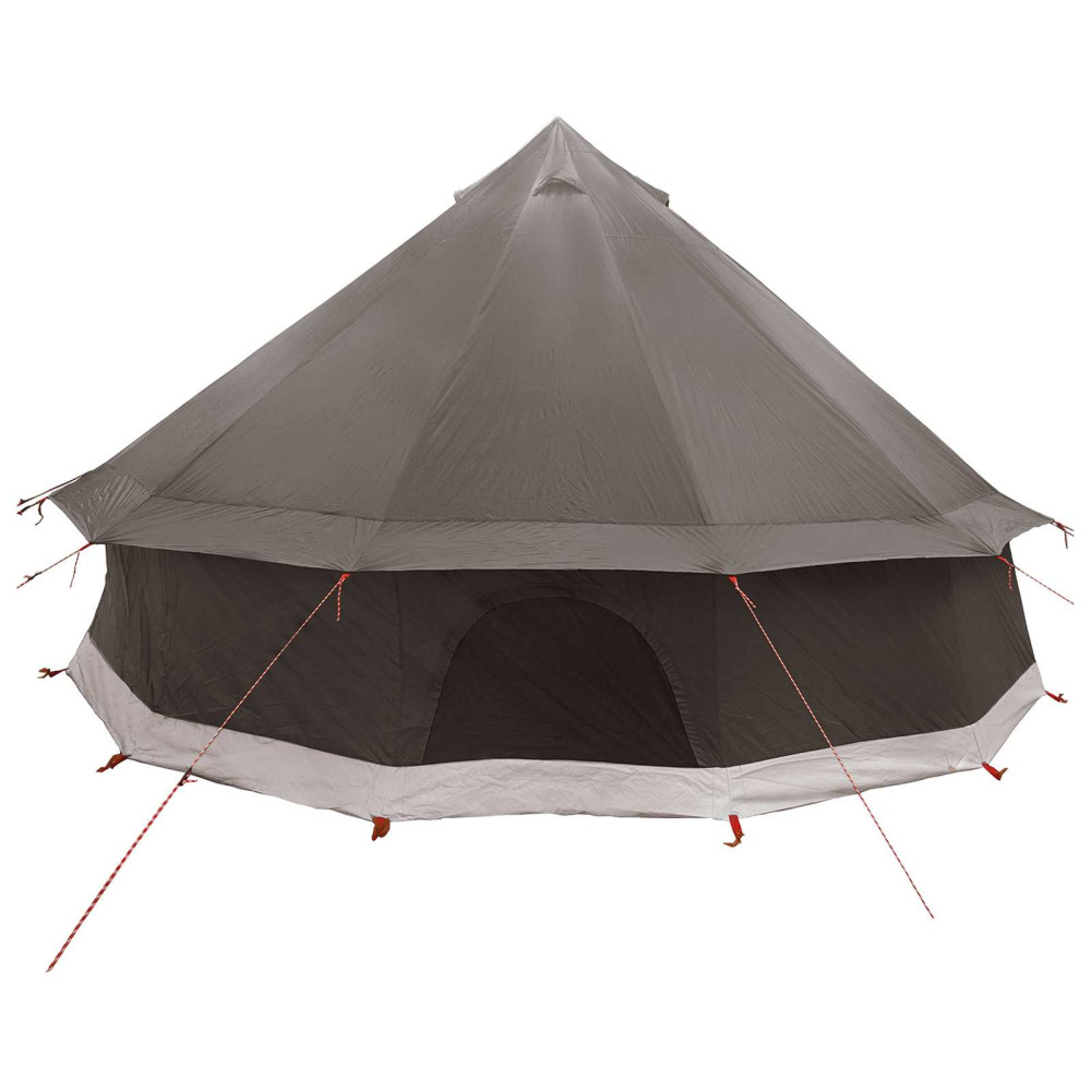 Produktbild för Tipi Tält Brun Grå 400 x 400 x 250 cm Polyester och Stål