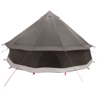 Produktbild för Tipi Tält Brun Grå 400 x 400 x 250 cm Polyester och Stål
