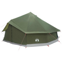 Produktbild för Tipi Tält Olivgrön 600 x 600 x 350 cm Polyester och Stål