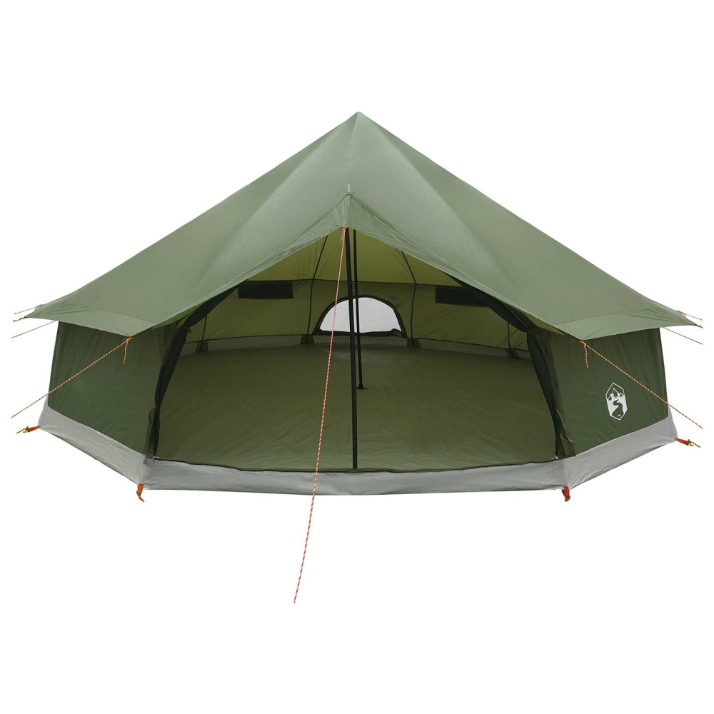 Produktbild för Tipi Tält Olivgrön 600 x 600 x 350 cm Polyester och Stål