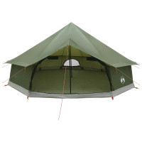 Produktbild för Tipi Tält Olivgrön 600 x 600 x 350 cm Polyester och Stål