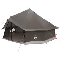 Produktbild för Tipi Tält Brun Grå 600 x 600 x 350 cm Polyester och Stål