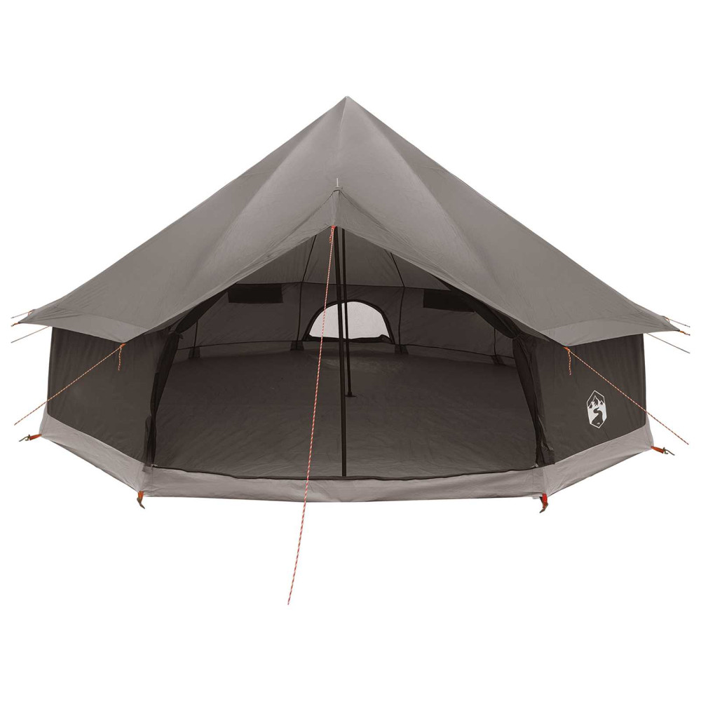 Produktbild för Tipi Tält Brun Grå 600 x 600 x 350 cm Polyester och Stål