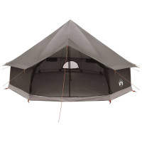 Produktbild för Tipi Tält Brun Grå 600 x 600 x 350 cm Polyester och Stål
