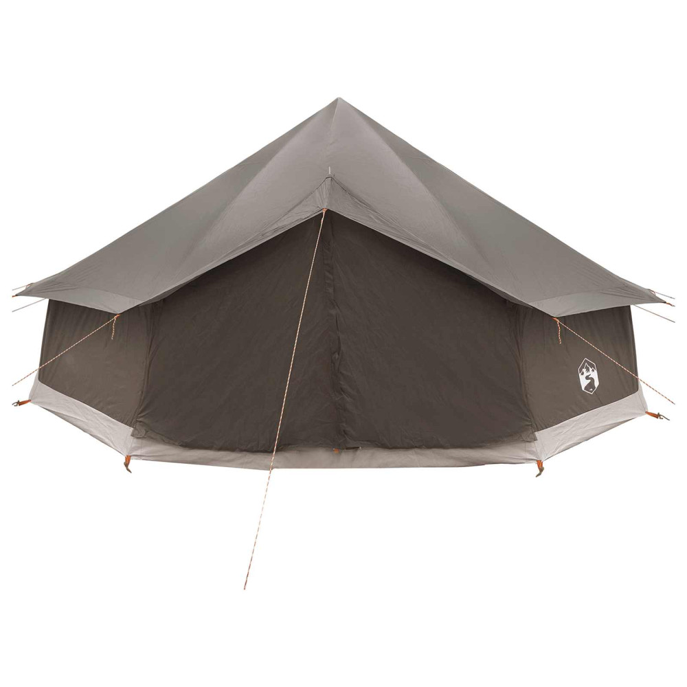 Produktbild för Tipi Tält Brun Grå 600 x 600 x 350 cm Polyester och Stål