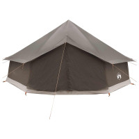 Produktbild för Tipi Tält Brun Grå 600 x 600 x 350 cm Polyester och Stål