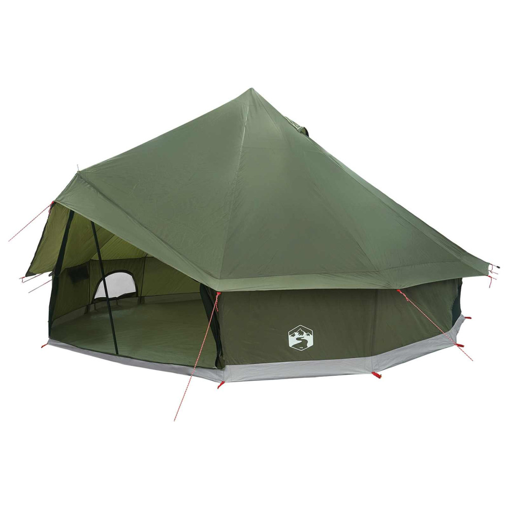 Produktbild för Tipi Tält Olivgrön 500 x 500 x 300 cm Polyester och Stål