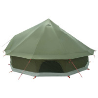 Produktbild för Tipi Tält Olivgrön 500 x 500 x 300 cm Polyester och Stål