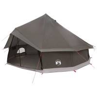 Produktbild för Tipi Tält Brun Grå 500 x 500 x 300 cm Polyester och Stål