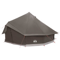 Produktbild för Tipi Tält Brun Grå 500 x 500 x 300 cm Polyester och Stål