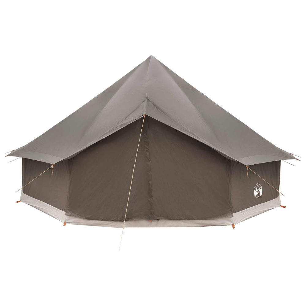 Produktbild för Tipi Tält Brun Grå 500 x 500 x 300 cm Polyester och Stål
