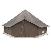Produktbild för Tipi Tält Brun Grå 500 x 500 x 300 cm Polyester och Stål