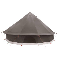 Produktbild för Tipi Tält Brun Grå 500 x 500 x 300 cm Polyester och Stål