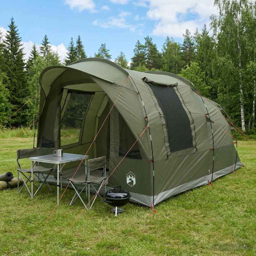 vidaXL Tunneltält Olivgrön 400 x 260 x 200 cm Polyester och Stål