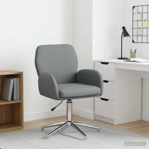 vidaXL Svanstol 54 x 58 x 90 cm Mörkgrå Tyg